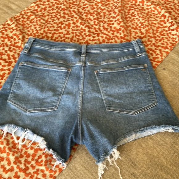 Madewell high rise denim shorts raw edge size 30 - Picture 11 of 14
